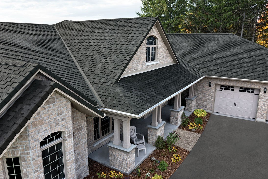 Completed shingle roof